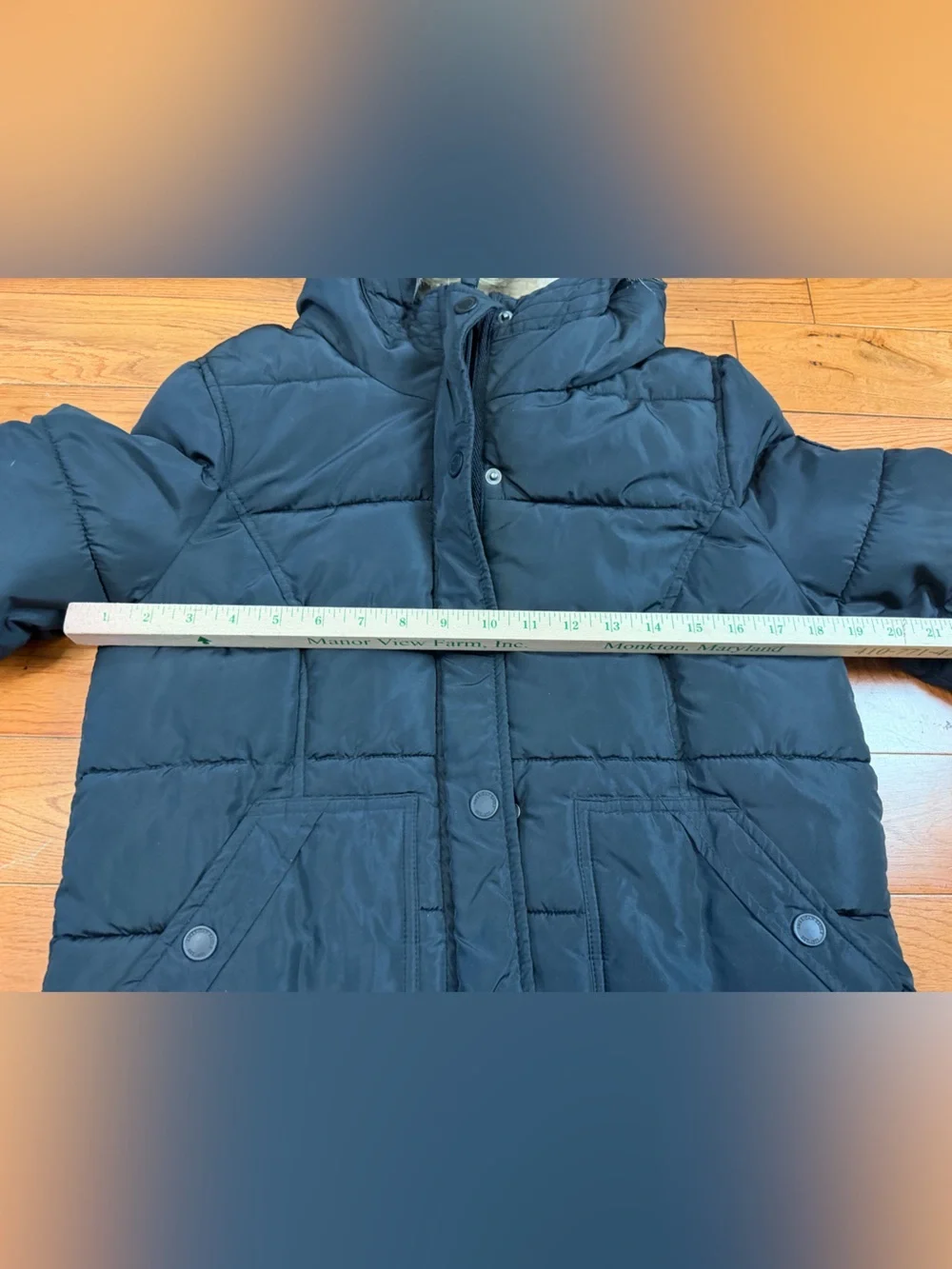 American Eagle Puffer Jacket With Faux Fur Lined Hood NWOT